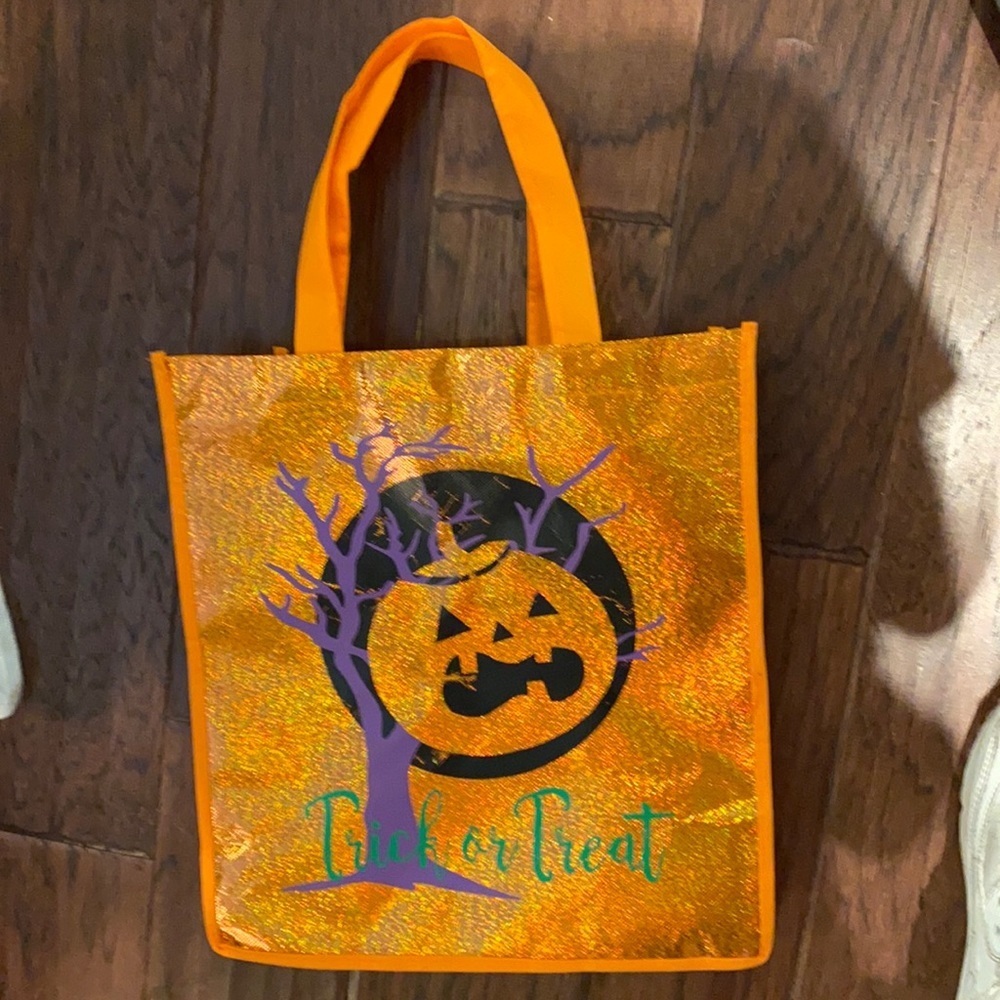 Halloween Trick or Treat tote Jack-o-lantern 🎃 scary pumpkin bag